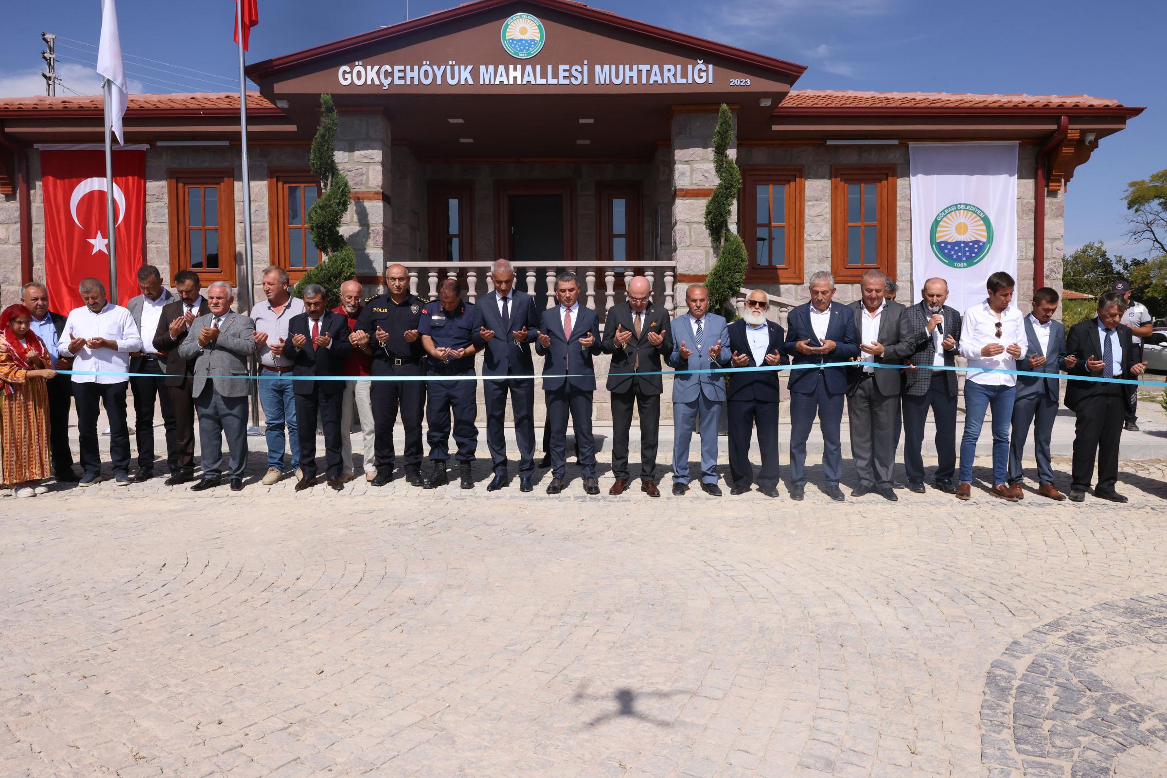 BAŞKAN ŞİMŞEK, GÖKÇEHÖYÜK MAHALLESİ MUHTARLIK BİNASINI AÇTI