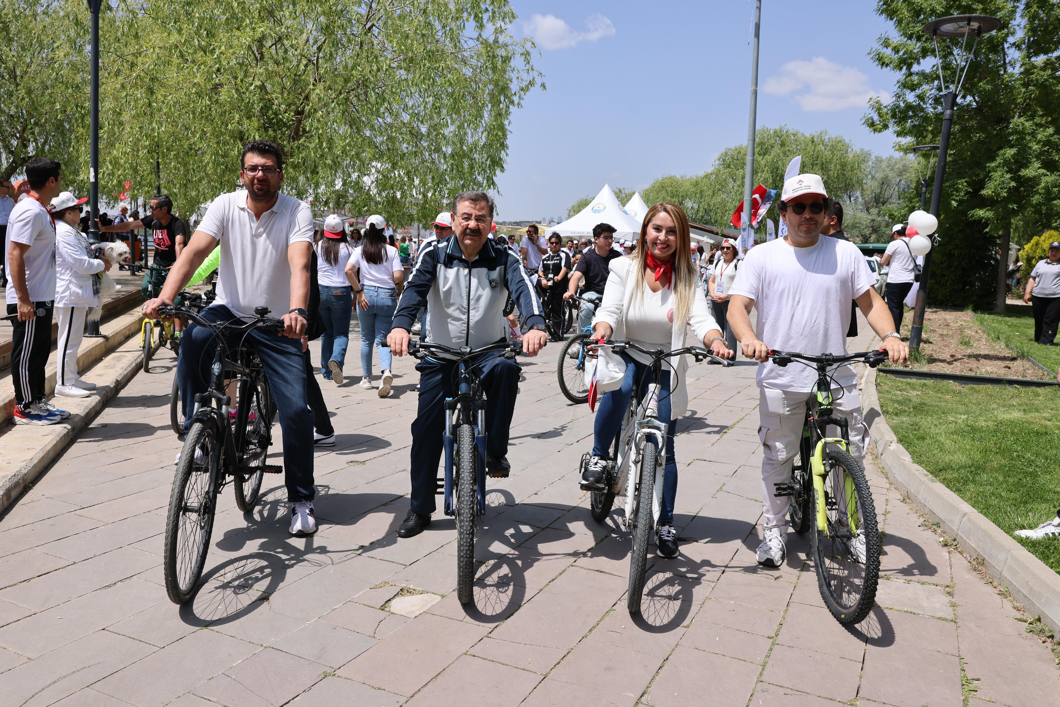 GÖLBAŞI’NDA PEDALLAR SAĞLIKLI YAŞAM İÇİN ÇEVRİLDİ