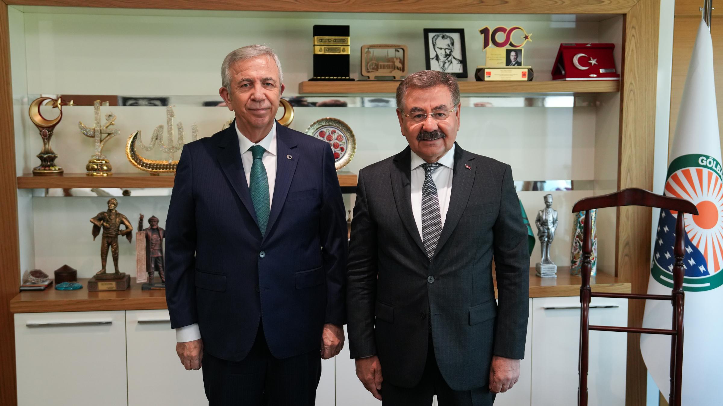 ABB BAŞKANI MANSUR YAVAŞ'TAN GÖLBAŞI BELEDİYE BAŞKANI YAKUP ODABAŞI'NA ZİYARET